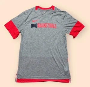 Duquesne Dukes Basketball Nike T Shirt Gray Men’s Medium New With Tags - Picture 1 of 5