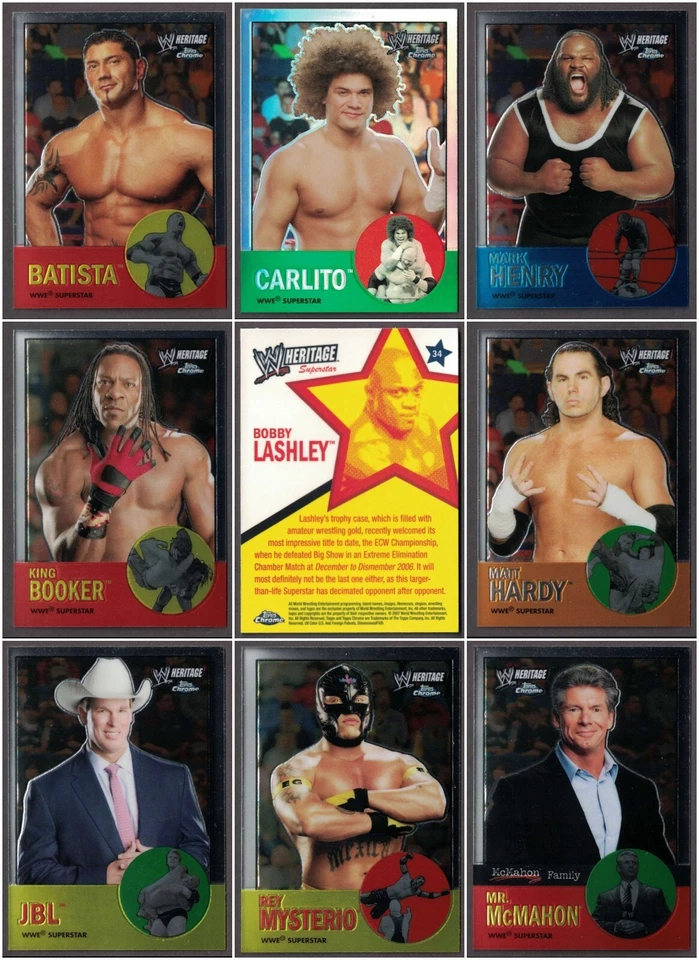 2007 Topps Chrome Heritage II WWE Wrestling -- You Pick to Complete Your Set - Image 1 of 3
