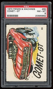 1970 Donruss Fiends and Machines #65 Comet GT PSA 8 - Foto 1 di 3