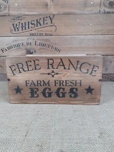 Decorative free range egg Kitchen Storage Box Crate - Picture 1 of 13