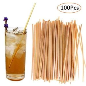 100Pcs 20cm Environmentally Straws Eco-Friendly Degradable Straws Bar - Picture 1 of 12
