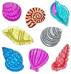 SEA SHELLS Glitzernde Sandylion Aufkleber **VINTAGE** - Bild 1 von 1