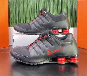 Red Leather Mens Running Shoes 378341 