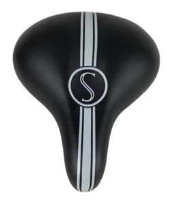 Schwinn Cionlli Saddle Seat Black Leather 9" Wide X 10" Long Monogram - Picture 1 of 14