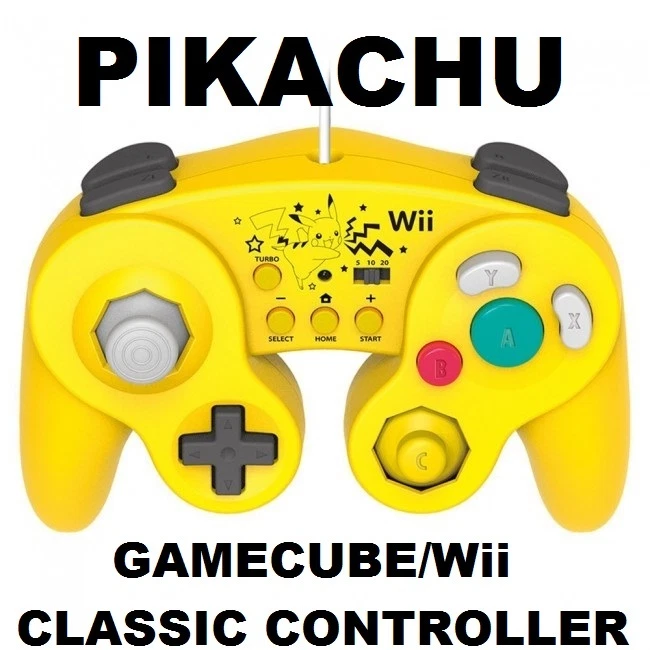 HORI POKEMON PIKACHU Gamecube/Wii Classic Controller MODEL : WIU-079U - [F03* - Image 1 of 1