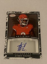 2022 Sage Artistry Avery Young Red SP Autograph Football Card #A-AY