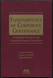 Fundamentals of Corporate Governance by Varallo, Dreisbach, Rohrbacher 2nd ed - Imagen 1 de 2