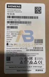 Siemens 6SE6420-2AD27-5CA1 7.5KW 380V 6SE6420-2AD27-5CA1 Nuevo Envío Acelerado - Imagen 1 de 1