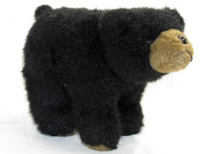 The Bearington Collection Black Bear 11" Plush Toy Cabin Decor Ages 3+ - Image 1 of 4