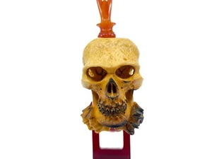 S.Yanik Meerschaumpfeife Skull Smoking Pipe, handgeschnitzt Skelett Tabakpfeife - Bild 1 von 10