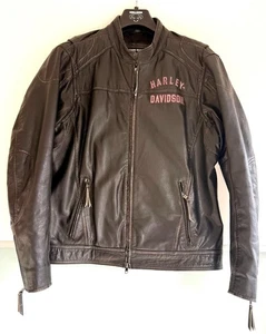 Harley Davidson® Men's Leather Jacket, Long Way #1 Distressed, Black 98089-15VM - Bild 1 von 7