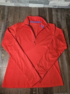 Brooks Running Langarm belüftete Achseln Viertelreißverschluss Pullover Damen M orange - Bild 1 von 5