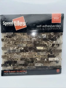 1 SpeedTiles Pelar y Pegar Pared Mosaico Azulejo Piedra 11.75”x11.625”x0.3” Bengala - Imagen 1 de 4