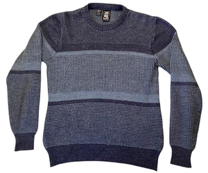 Vintage Kennington California Sweater Men's Size M Blue Stripe Long Sleeves Wool - Picture 1 of 7