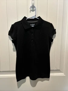 Children’s Cat & Jack Short Sleeve Polo Shirt Size S (6-6X) Girls Black NWT - Picture 1 of 6