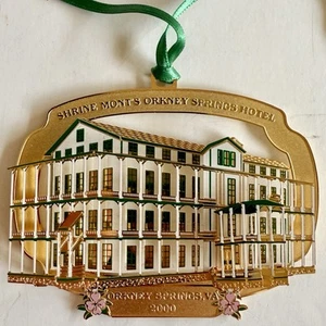 2000 Beautiful Brass/Enamel Shrine Mont Orkney Springs, VA/Holiday Ornament/New - Picture 1 of 7