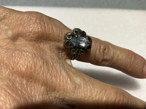 Viktorianischer Sterlingsilber Aquamarin RING Größe 6,25 - Bild 1 von 6