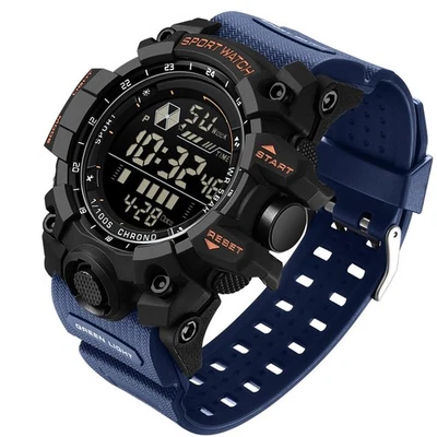 52Mm Multi Functional Digital Sport Watch Led Backlight Water Resistant Men's... - Image 1 of 4