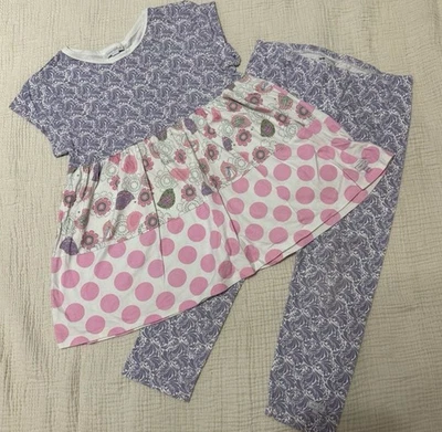 Top y Leggings Naartjie Púrpura Blanco Rosa Talla 10 Foto 1 de 3