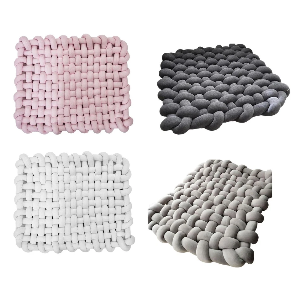 Soft Knit Blanket Throw Thick Mat Cable Knit Throw Cozy Warm Knitted Yarn - Image 1 of 1