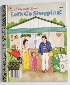 LET'S GO SHOPPING! ** w/ Mom & Dad 1988 LITTLE GOLDEN BOOK TITLE # 208-58 NM - Picture 1 of 4