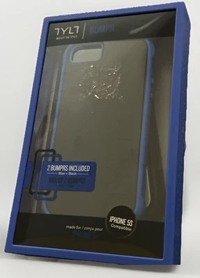 Funda TYLT Bumpr iPhone 5S - Negra/Azul | Incluye 2 Parachoques Foto 1 de 2