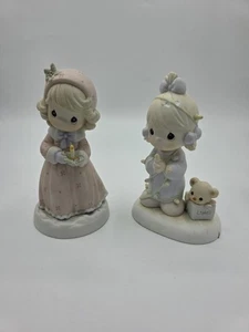 Precious Moments Figur's "May Your Christmas Be Delightful" 1997 2er Set - Bild 1 von 2