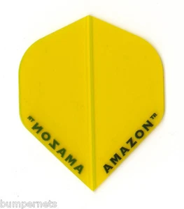 New Standard Darts Flights 3 Set of 3 CLEAR YELLOW Ruthless Amazon Steel or Soft - Picture 1 of 1