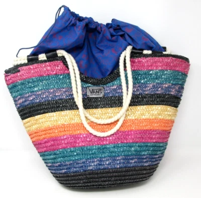 Bolso de playa grande Vans Off The Wall asas de cuerda de paja Foto 1 de 4