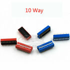 1/2/3/4/5/6/8/10 Way Positions 2.54Mm Spst Red Blue Slide Dil Dip Pcb Toggle Sna