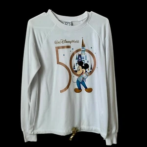 Walt Disney World 50th Anniversary Shirt Gr. S Mickey Mouse weiß langarm - Bild 1 von 8