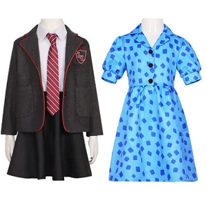 Kids Roald Dahl’s Matilda the Musical Cosplay Costume Uniform Outfit Suit Dress - Picture 1 of 14