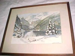 LAKE LOUISE - MEREDITH EVANS [1910-1996] ARTISTA CANADIENSE     - Imagen 1 de 7
