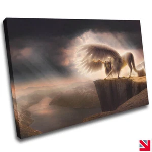 FANTASY PEGASUS HORSE CANVAS Wall Art Picture Print - Picture 1 of 3