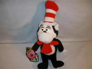 Katze im Hut 18 Zoll Plüsch Dr. Seuss Kipphut mit Krawatte 1997 kein Sprechen gebraucht 1B1 - Bild 1 von 4