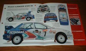 1996 MITSUBISHI LANCER EVO III SPEC SHEET INFO BROCHURE PHOTO RALLY RACING★★ - Bild 1 von 1