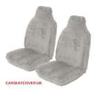 For Dodge Avenger (2007-10) Grey Sheepskin Faux Fur Car Seat Covers - 2 x Fronts