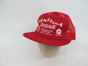 Vintage Snapback Trucker Cap Mütze Mesh Padded Peninsula Dodge rot Newport News VA - Bild 1 von 3
