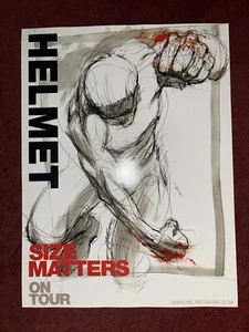 HELMET Size Matters U.S. Tour Promo Poster Mint- 2004 ORIGINAL Hamilton New Old - Picture 1 of 3