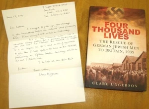 Clare Ungerson - Four Thousand Lives with hand-signed letter - 1st/1st & D/J - Picture 1 of 23