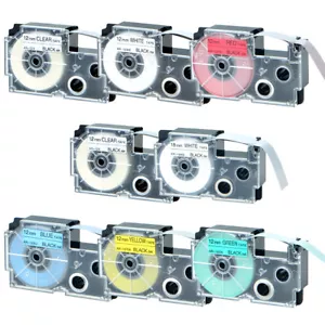 XR-9WE 12WE 18WE Compatible for CASIO KL-100/120 EZ Printer Label Tape 9/12/18mm - Picture 1 of 20