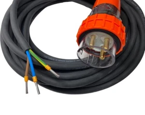 32 Amp 15m appliance Mains Lead, Single Phase, 3 pin, 15mt, Plug and H07 Cable - Picture 1 of 4