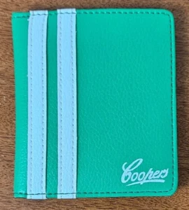 Cartera Coopers Cuero Pálido Verde con Rayas Blancas - Nueva Nunca Usada - Imagen 1 de 6