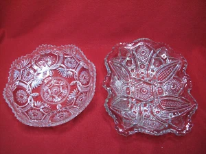 SET KLARGLAS BEERENSCHALEN - 1 INDIANA DAISY & 1 IMPERIAL GLAS BLAZE HOBSTAR - Bild 1 von 17