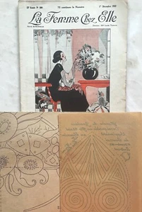 La Femme Chez Elle Nr. 300 vom 1. Dezember 1922 Zeitschrift Nähen + 2 Stickbretter - Bild 1 von 6