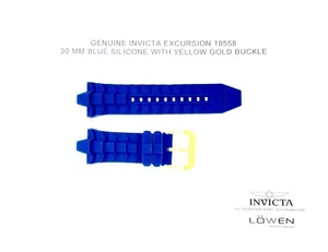 Authentic Invicta Excursion 18558 Blue Silicone 30mm Watch Band - Picture 1 of 3