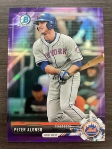 2017 Bowman Chrome Draft Pete Alonso Purple Refractor BDC-83 serial 226/250 - Picture 1 of 2