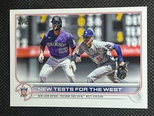 2022 Topps Update Series KRIS BRYANT/FREDDIE FREEMAN #US4 NEW TESTS FOR THE WEST