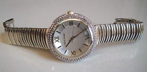 Women Dressy wear Gold & Silver Finish Rhinestone fashion boyfriend watch - Picture 1 of 3