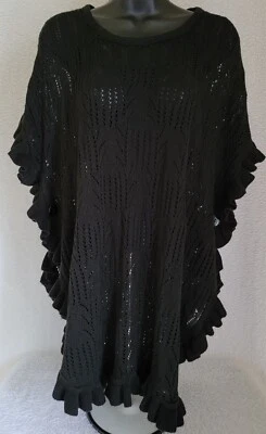 Blusa suéter camisa top mujer talla 1X 2X 3X negra Foto 1 de 4